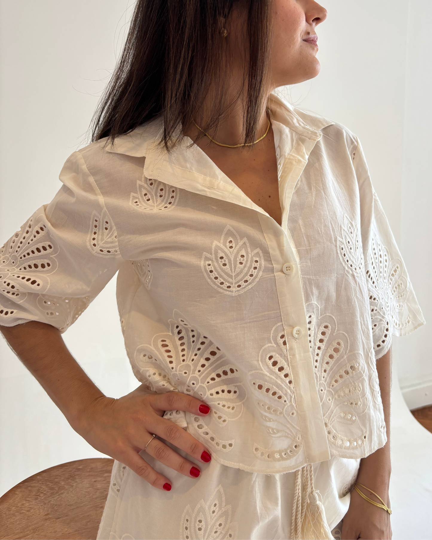 Conjunto Lua em laise 100% algodão