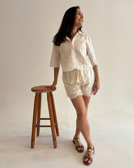 Conjunto Lua em laise 100% algodão