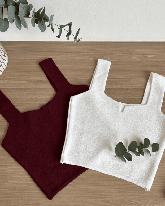 Cropped tricot modal decote Bruna